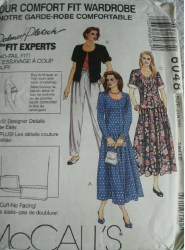 6048 MCCALLS PALMER / PLETSCH BUTTON SHORT- LONG SLEEVE JACKET, SKIRT, PANTS PATTERN 10,12 UNCUT